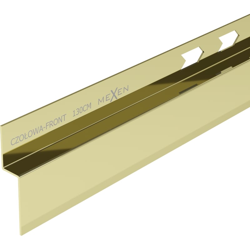 Mexen Line-B listwa brodzikowa czołowa 130 cm, złota - 185003130U