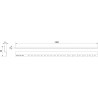 Mexen Line-B profil de douche frontal 130 cm, doré - 185003130U