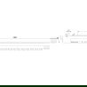 Mexen Line-B barre d'eau frontale 130 cm, noire - 187003130U