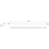 Mexen Line-B plinthe de pente de sol 120 cm gauche, inox - 181001120L
