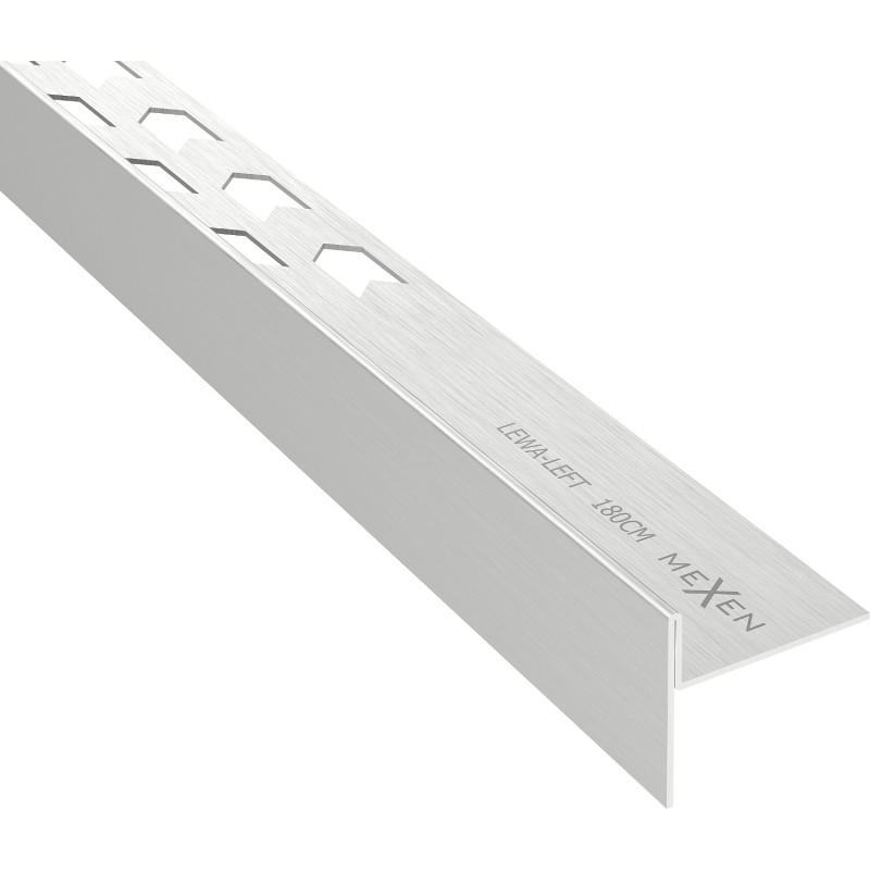 Mexen Line-B plinthe de pente au sol 180 cm gauche, inox - 181001180L