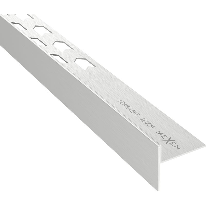 Mexen Line-B plinthe de sol pente 180 cm gauche, inox - 181001180L