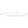 Mexen Line-B barre de seuil en pente pour sol 180 cm gauche, dorée - 185001180L