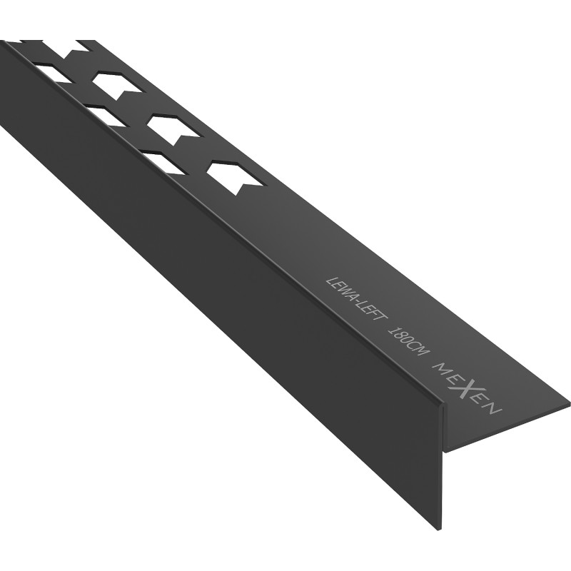 Mexen Line-B plinthe à dénivelé pour sol 180 cm gauche, noire - 187001180L