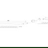 Mexen Line-B profil de pente de sol 180 cm gauche, noir - 187001180L