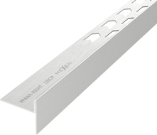 Mexen Line-B plinthe à pente pour sol 120 cm droite, inox - 181001120R
