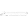 Mexen Line-B listwa de décrochement au sol 120 cm droite, inox - 181001120R