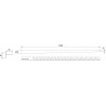 Mexen Line-B plinthe à pente pour sol 120 cm droite, inox - 181001120R