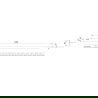 Mexen Line-B moulure de sol avec pente 120 cm droite, or brossé - 185501120R