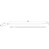 Mexen Line-B baguette de pente de sol 180 cm droite, dorée - 185001180R