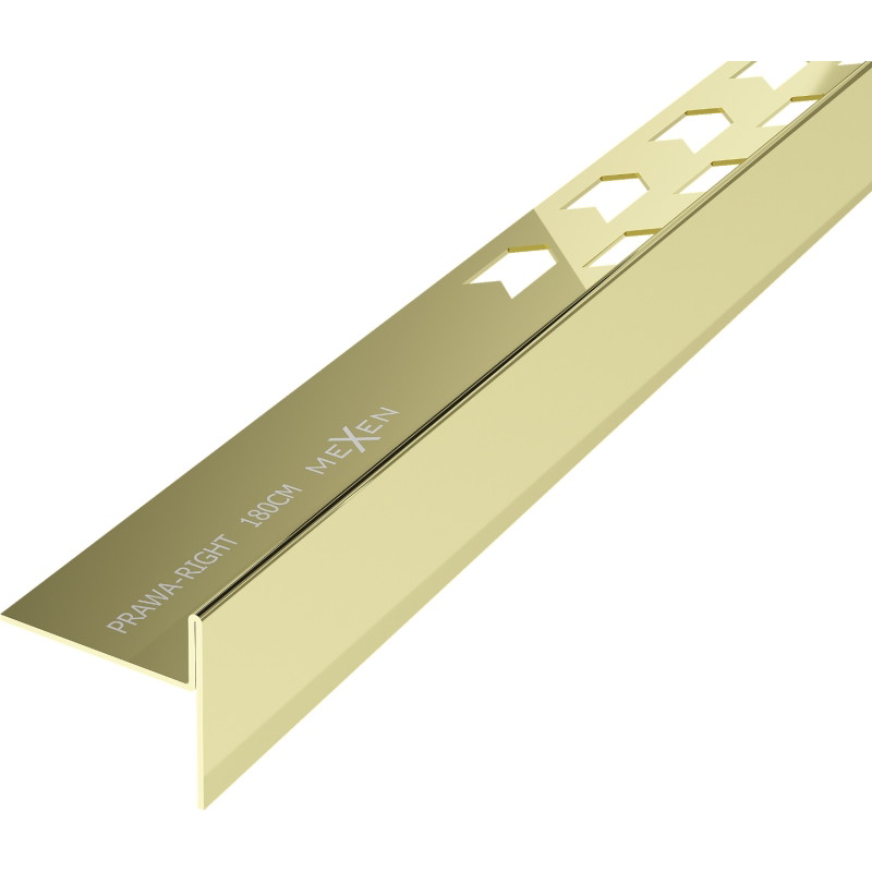 Mexen Line-B plinthe de pente de sol 180 cm côté droit, doré - 185001180R