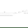 Mexen Line-B moulure de pente de sol 180 cm droite, or brossé - 185501180R