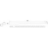 Mexen Line-B moulure de seuil de sol 180 cm droite, or brossé - 185501180R