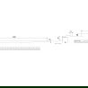 Mexen Line-B profil en pente pour verre 120 cm droit, or brossé - 185504120R