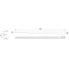 Mexen Line-B corniche inclinée pour verre 120 cm gauche, brosse dorée - 185504120L
