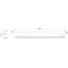 Mexen Line-B moulure inclinée pour verre 180 cm gauche, or - 185004180L