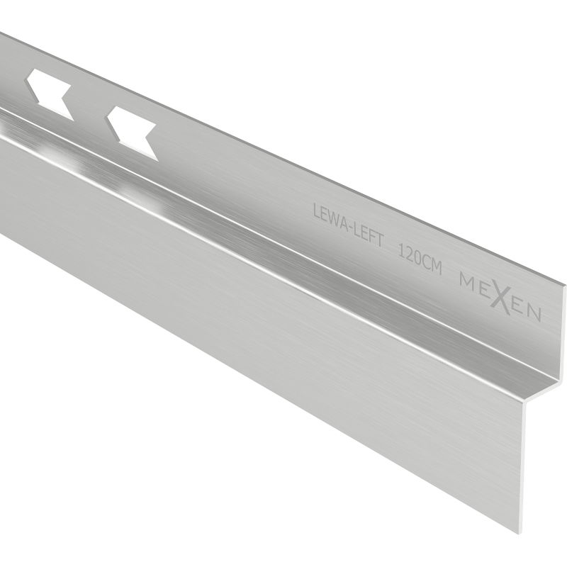Mexen Line-B profil de pente mural 120 cm gauche, inox - 181002120L