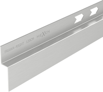 Mexen Line-B plinthe murale à pente 120 cm droite, inox - 181002120R
