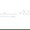 Mexen Line-B rail de pente mural 180 cm gauche, noir - 187002180L