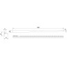 Mexen Line-B moulure de pente pour verre 180 cm droite, dorée - 185004180R