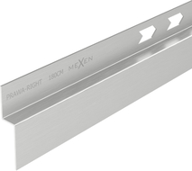 Mexen Line-B plinthe inclinée murale 180 cm à droite, inox - 181002180R