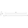 Mexen Line-B plinthe inclinée murale 180 cm à droite, inox - 181002180R