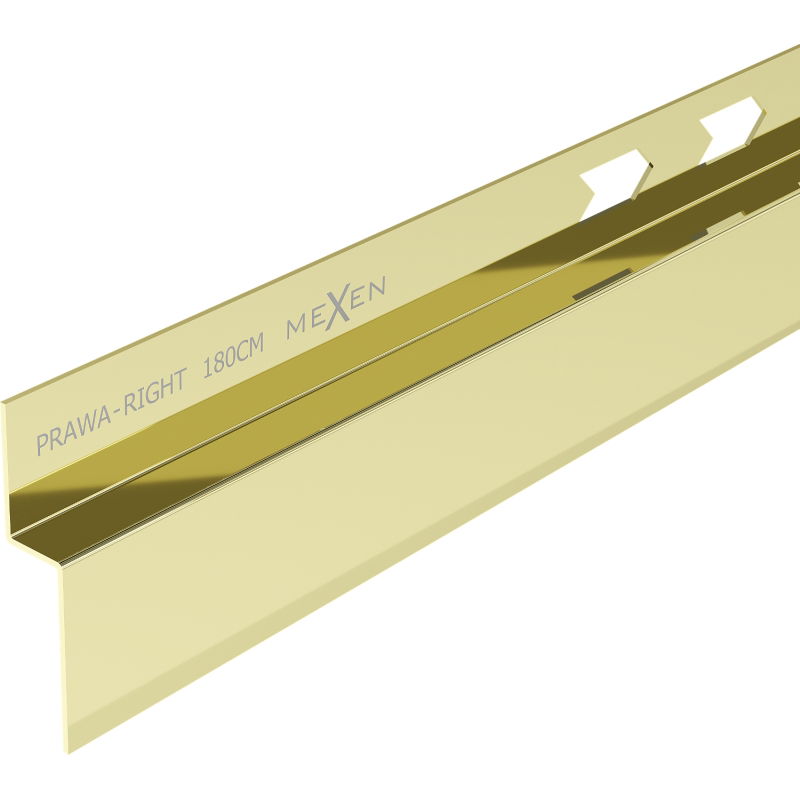 Mexen Line-B moulure de pente murale 180 cm droite, or - 185002180R