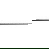 Mexen Line-B moulure de pente murale 180 cm droite, noire - 187002180R