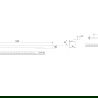 Mexen Line-B liste de pente pour verre 120 cm gauche, inox - 181004120L