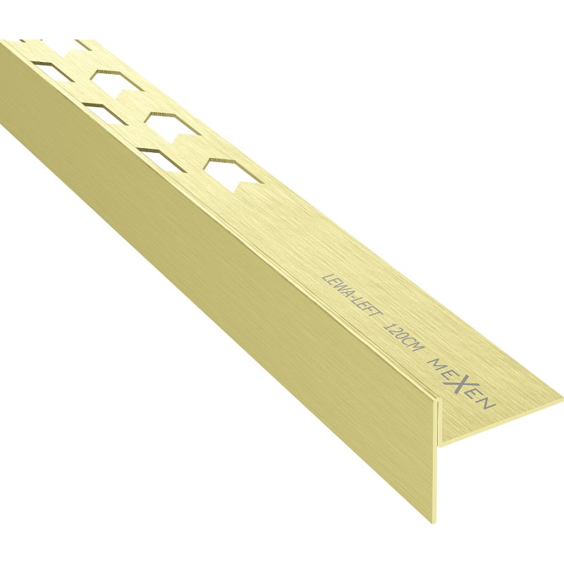 Mexen Line-B plinthe de pente au sol 120 cm gauche, or brossé - 185501120L