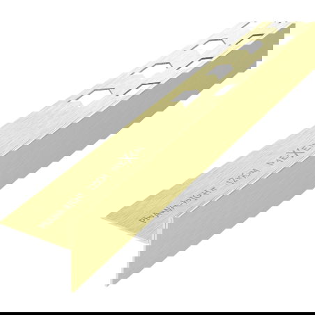 Mexen Line-B moulure de sol avec pente 120 cm droite, or brossé - 185501120R