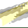 Mexen Line-B baguette de pente murale 180 cm droite, or brossé - 185502180R