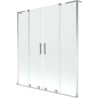 Mexen Velar L Duo paravent de baignoire à 2 volets coulissants 140 x 150 cm, transparent, chromé - 896-140-003-02-01