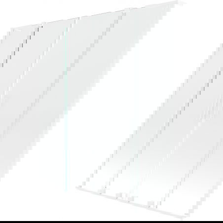 Mexen Velar L Duo paroi de baignoire 2 volets coulissants 140 x 150 cm, transparent, blanc - 896-140-003-02-20