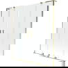 Mexen Velar L Duo paravent de baignoire 2 volets coulissants 140 x 150 cm, transparent, doré - 896-140-003-02-50