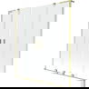 Mexen Velar L Duo pare-douche à deux volets coulissants 140 x 150 cm, transparent, or brossé - 896-140-003-02-55