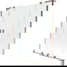 Mexen Velar L Duo pare-baignoire 2 volets coulissants 140 x 150 cm, transparent, or rose - 896-140-003-02-60