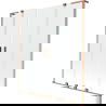 Mexen Velar L Duo pare-douche à 2 volets coulissant 140 x 150 cm, transparent, cuivre brossé - 896-140-003-02-65