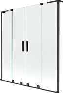 Mexen Velar L Paroi de douche Duo à 2 panneaux coulissants 140 x 150 cm, transparent, noir - 896-140-003-02-70