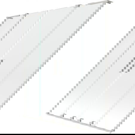 Paroi de baignoire coulissante 2 volets Mexen Velar L Duo 140 x 150 cm, transparent, nickel brossé - 896-140-003-02-97