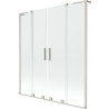 Mexen Velar L Duo pare-douche baignoire 2 volets coulissants 140 x 150 cm, transparent, nickel brossé - 896-140-003-02-97