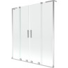 Mexen Velar L Duo paroi de baignoire coulissante à 2 volets 160 x 150 cm, transparent, chrome - 896-160-003-02-01
