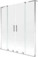 Mexen Velar L Duo paroi de baignoire coulissante à 2 volets 160 x 150 cm, transparent, chrome - 896-160-003-02-01