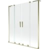 Mexen Velar L Paroi de baignoire duo à 2 volets coulissants 160 x 150 cm, transparent, doré - 896-160-003-02-50