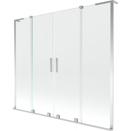 Mexen Velar L Duo paroi de baignoire à 2 panneaux coulissants 170 x 150 cm, transparent, chrome - 896-170-003-02-01