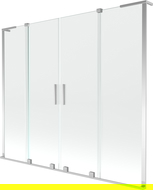 Paroi de baignoire Mexen Velar L Duo 2 volets coulissants 170 x 150 cm, transparent, chrome - 896-170-003-02-01