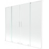 Mexen Velar L Duo paroi de baignoire à deux volets coulissants 170 x 150 cm, transparent, blanc - 896-170-003-02-20