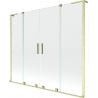 Mexen Velar L Duo pare-douche double écran coulissant 170 x 150 cm, transparent, or brossé - 896-170-003-02-55