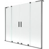 Mexen Velar L Duo pare-douche à 2 panneaux coulissants 170 x 150 cm, transparent, gris fusil brossé - 896-170-003-02-66