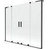 Mexen Velar L Duo pare-baignoire à 2 volets coulissants 170 x 150 cm, transparent, noir - 896-170-003-02-70